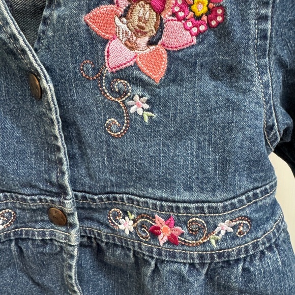 Disney Kids 2T Minnie Mouse Blue Denim Long Sleeve Girls Jean Jacket - Picture 3 of 5